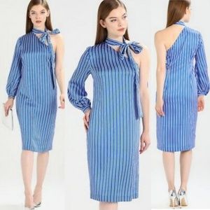 🆕️⬇️🎉HOST PICK🎉 Banana Republic Blue & White Stripe Midi Dress